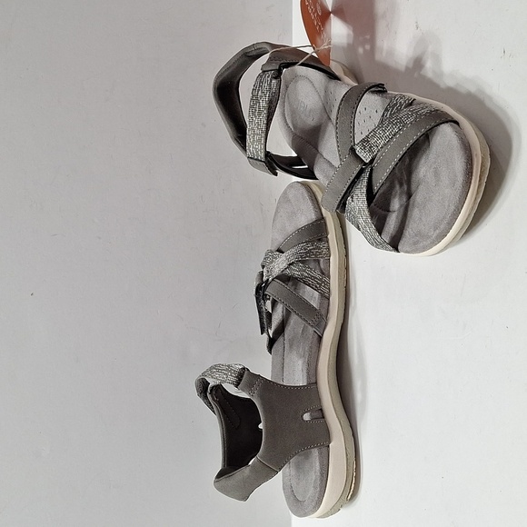 JBU by Jambu (NEW) Gray White Sonia Comfort Adjustable Strap Sandal Size 7.5 - Picture 4 of 10